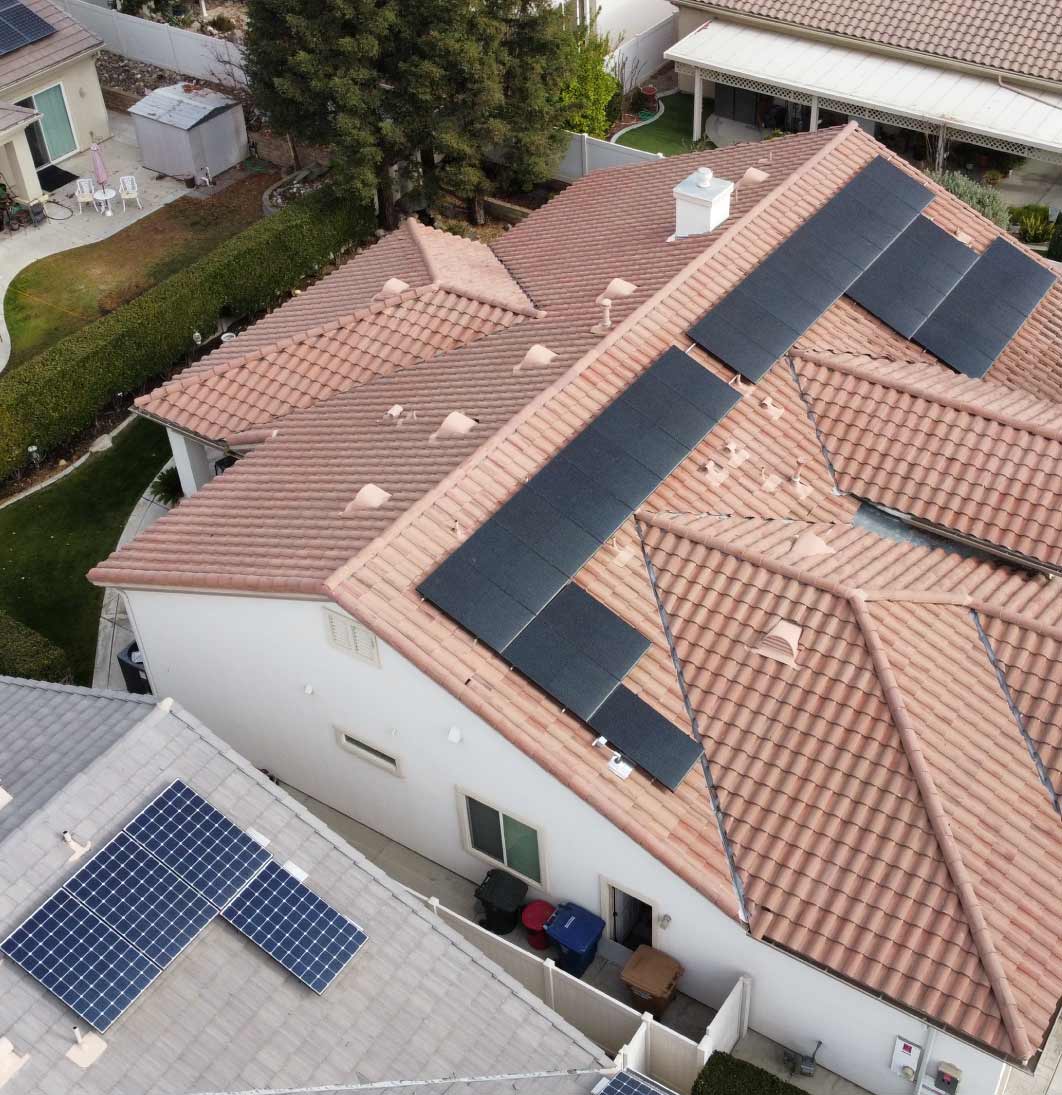 roof mounted solar panels  in bakersfield california