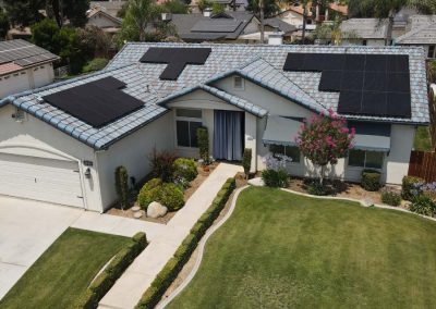 solar panels from drone view