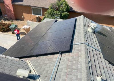 roof mounted solar panel system kings california