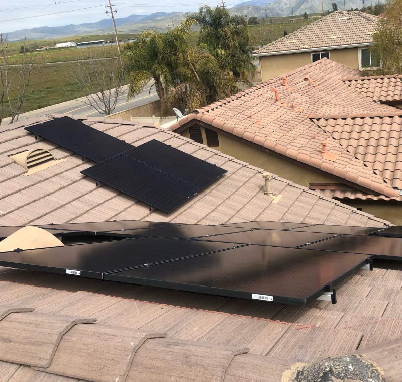 rood mounted solar panels repair in bakersfield california