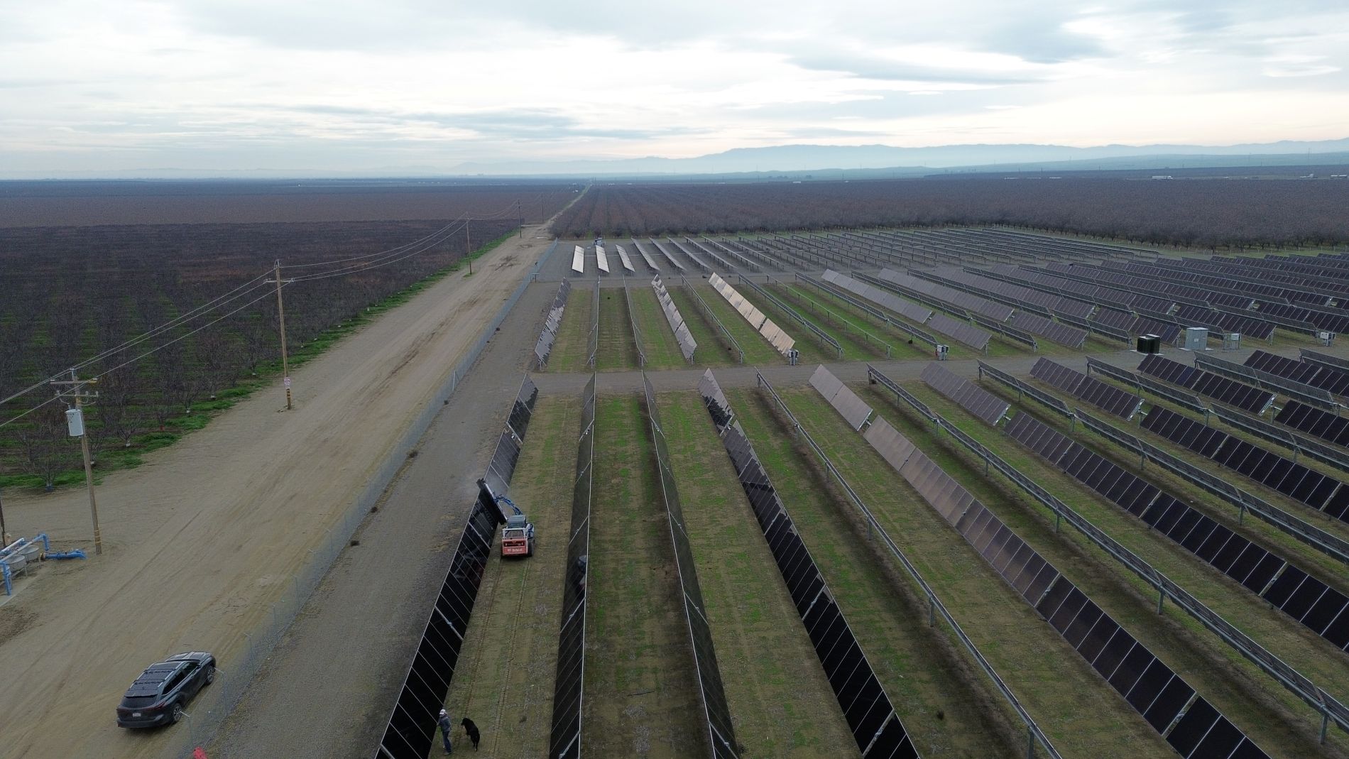 Commercial Solar O&M Services by Rite Way Energy maintaining a utility-scale solar array in Kern County